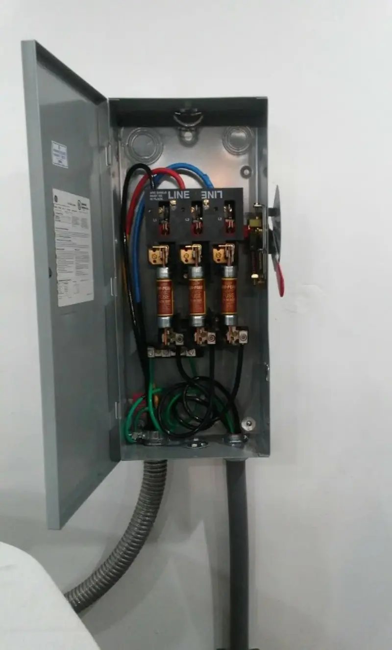 Three-phase disconnect switch installed for Electrical Wiring & Rewiring in Prospect Park